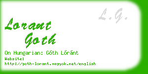 lorant goth business card